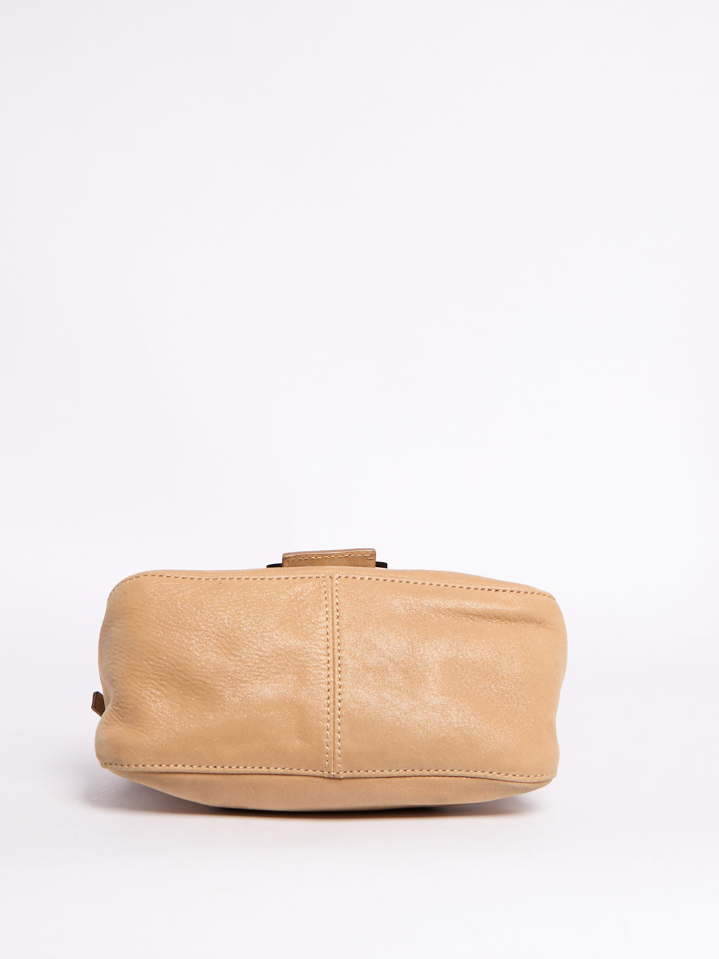 Fendi Beige Leather Mini Baguette w/ Chain