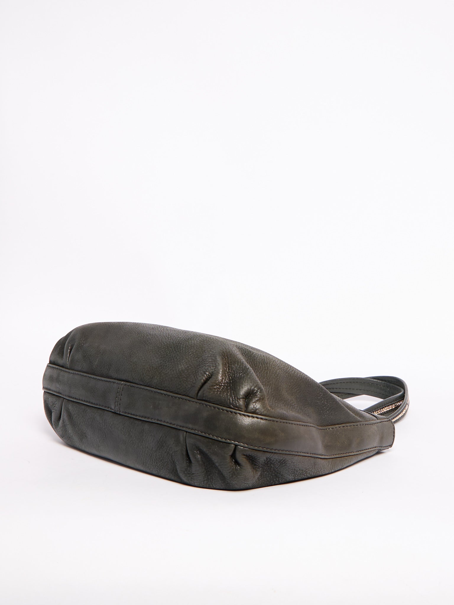 Fendi Black Leather Tote Bag with Chain Handle