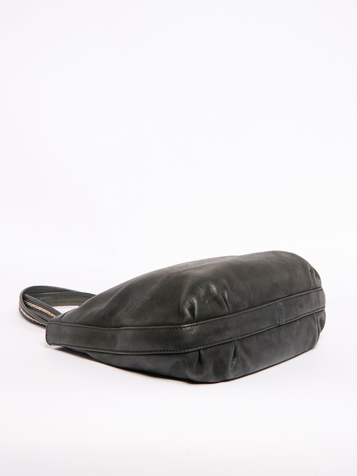 Fendi Black Leather Tote Bag with Chain Handle