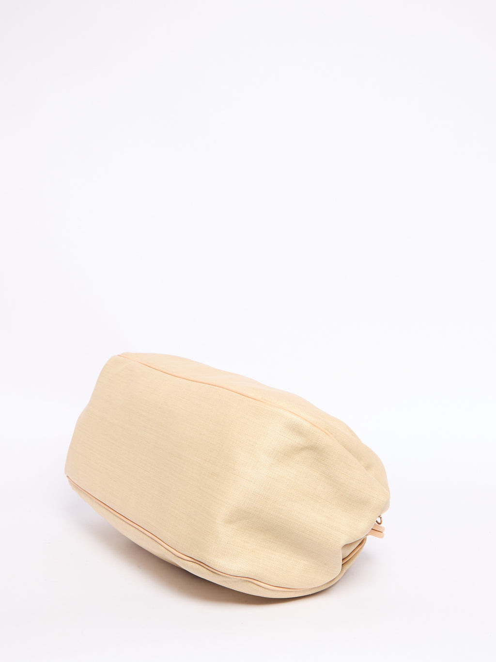 Celine 90's Pleated Raffia Kiss Lock Two Way Clutch