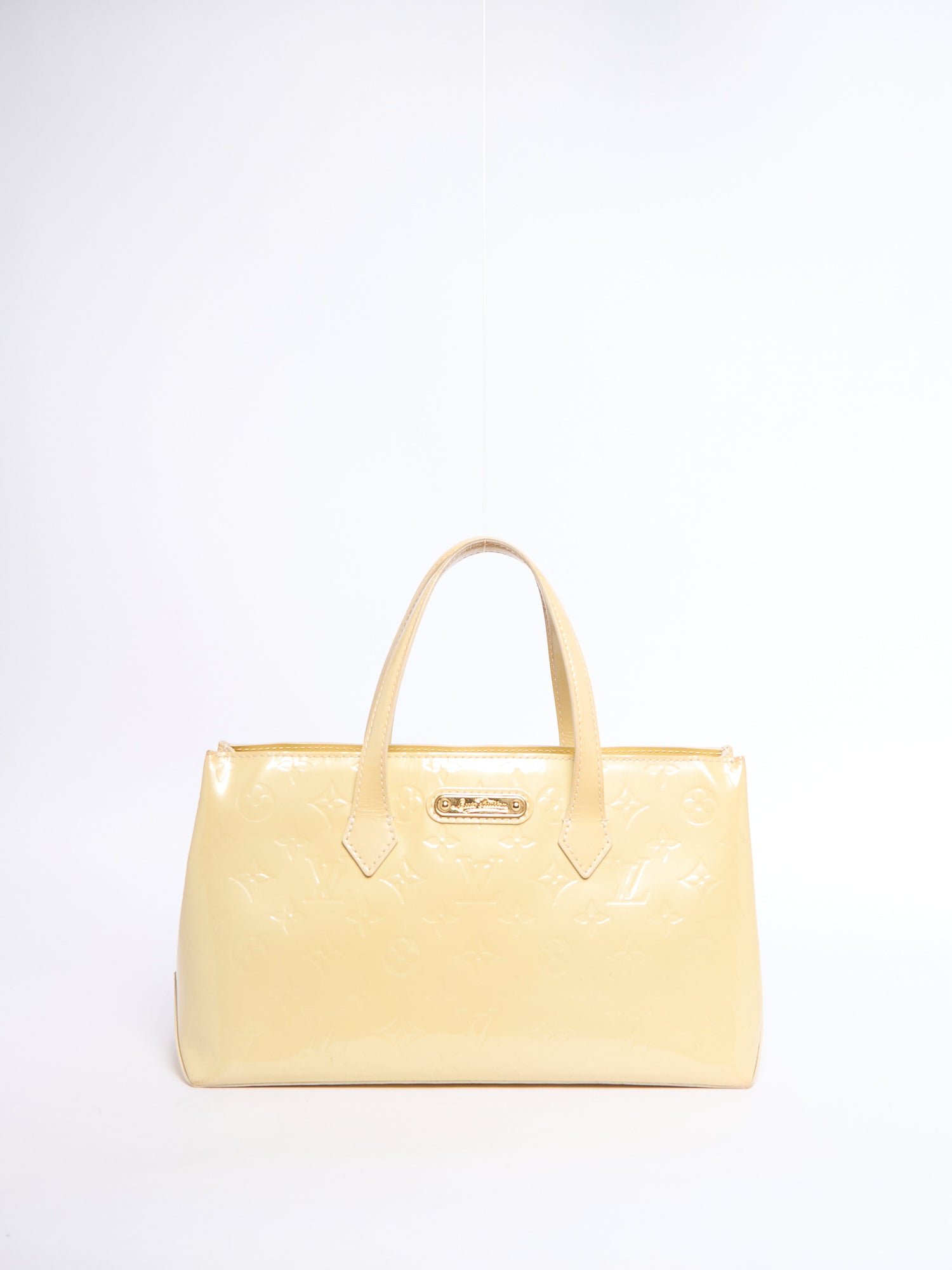 Louis Vuitton Yellow Patent Wilshire PM Bag