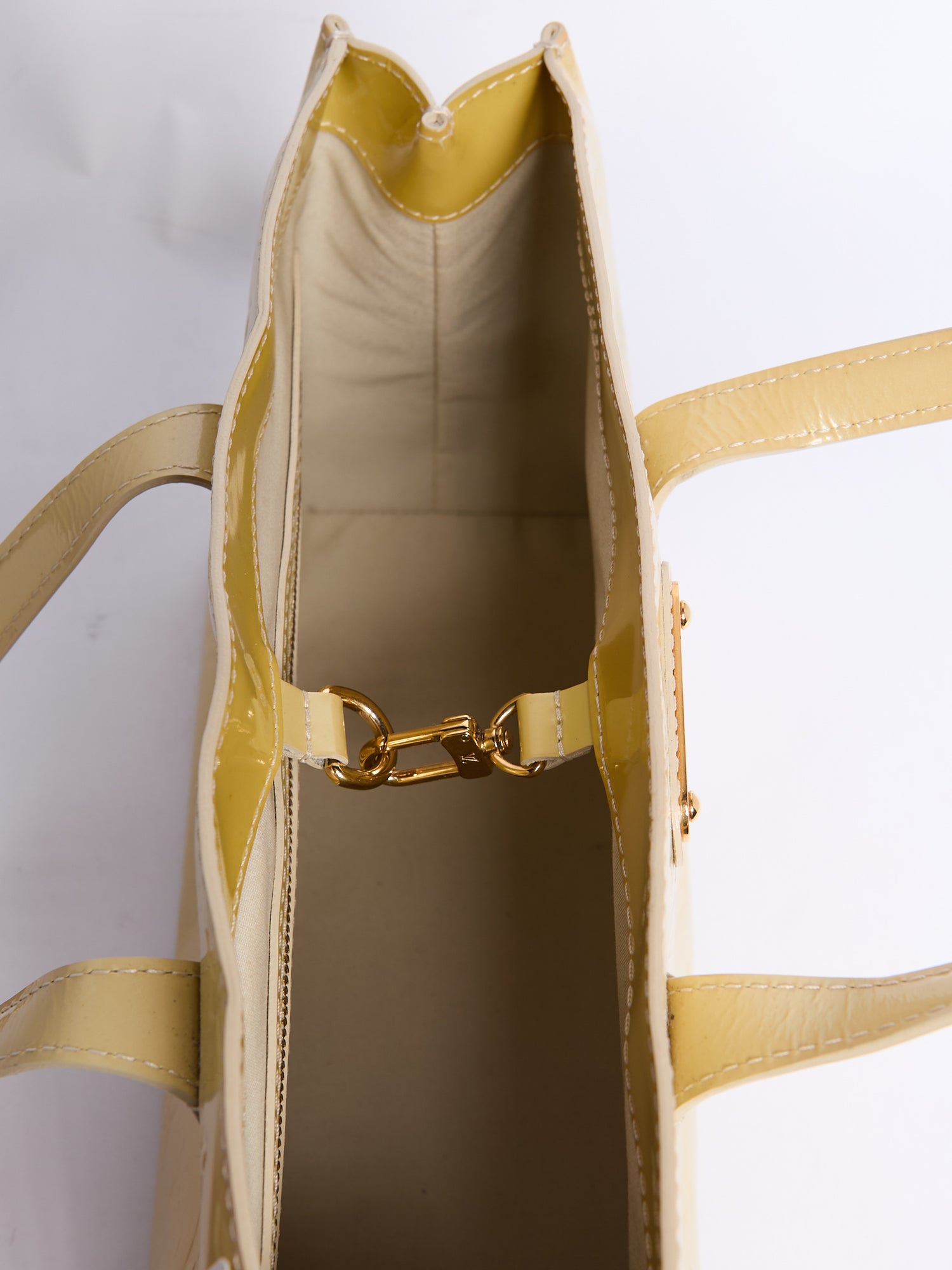 Louis Vuitton Yellow Patent Wilshire PM Bag