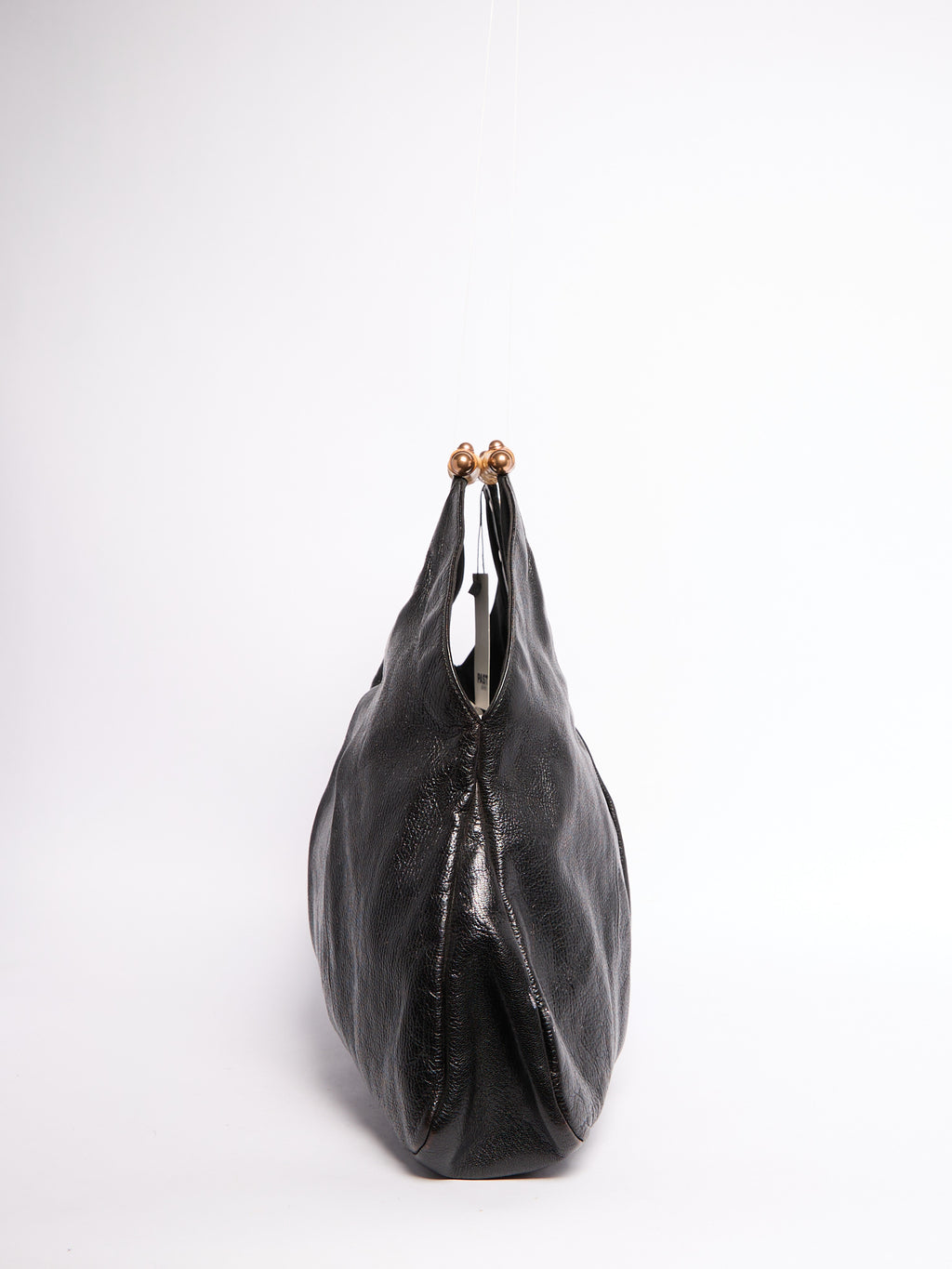 Gucci Black Bamboo Leather Shoulder Bag