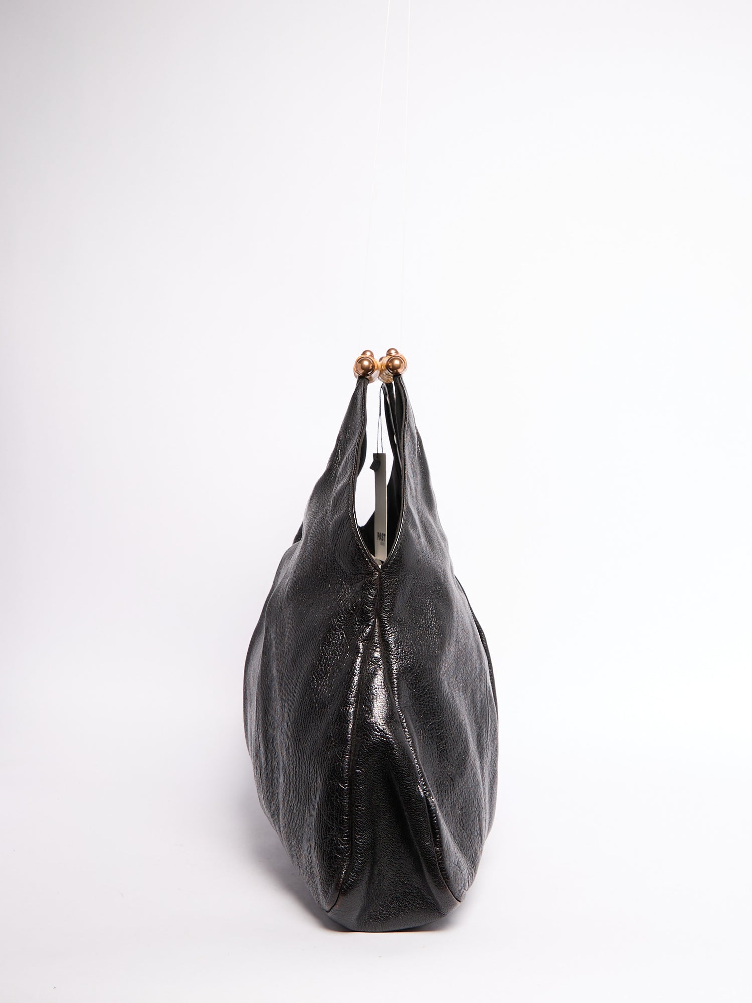 Gucci Black Bamboo Leather Shoulder Bag