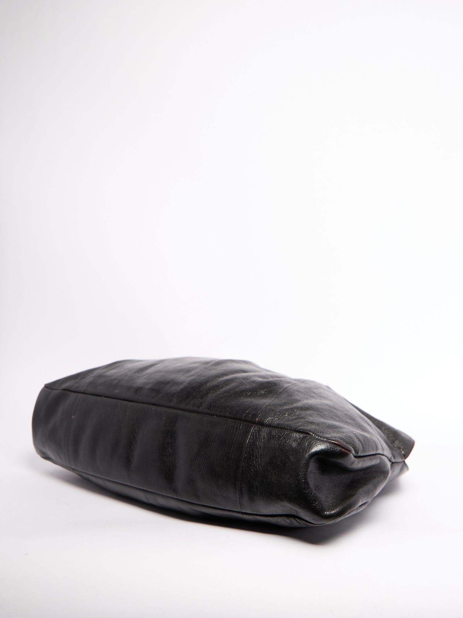 Gucci Black Bamboo Leather Shoulder Bag