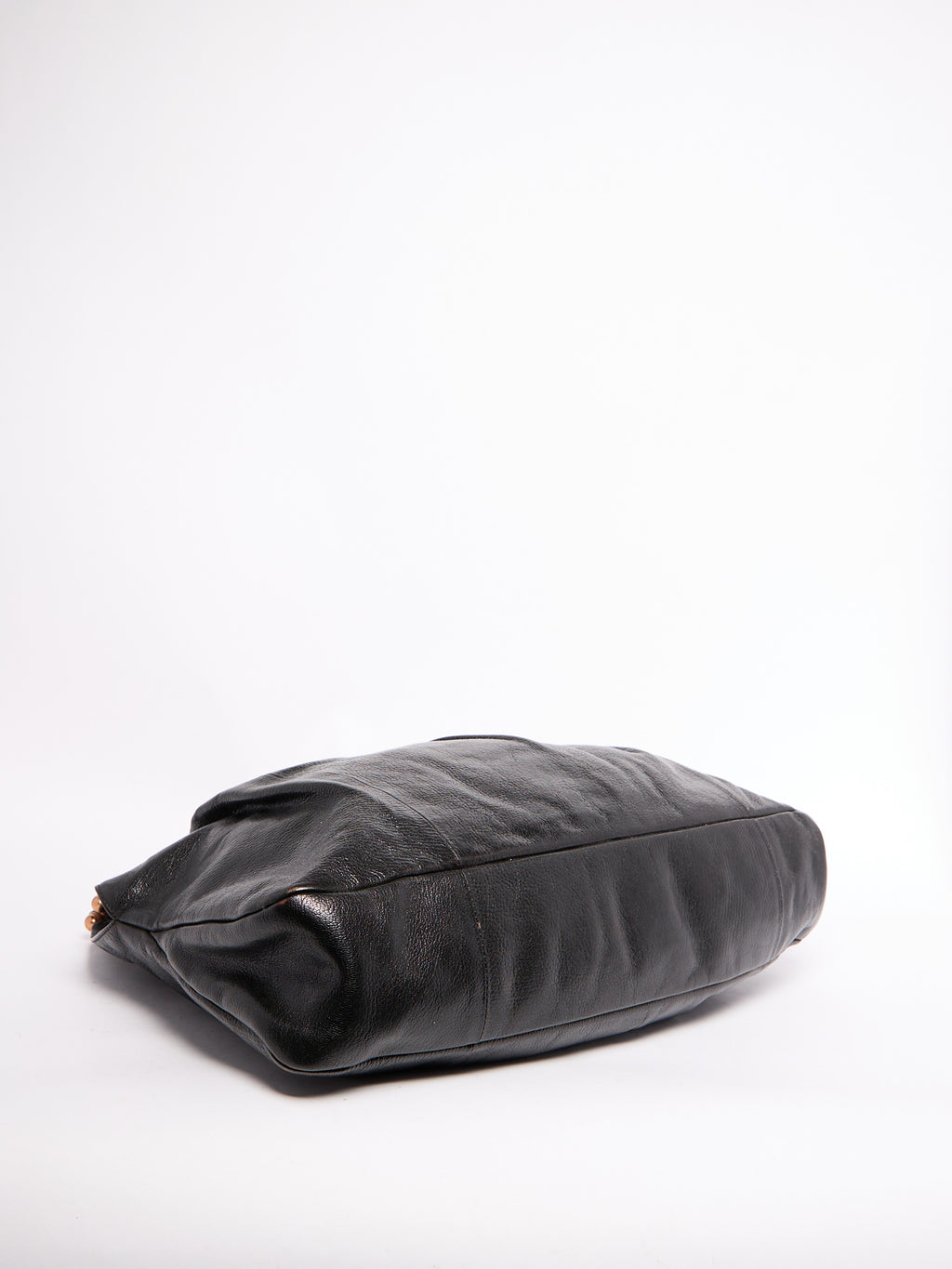 Gucci Black Bamboo Leather Shoulder Bag