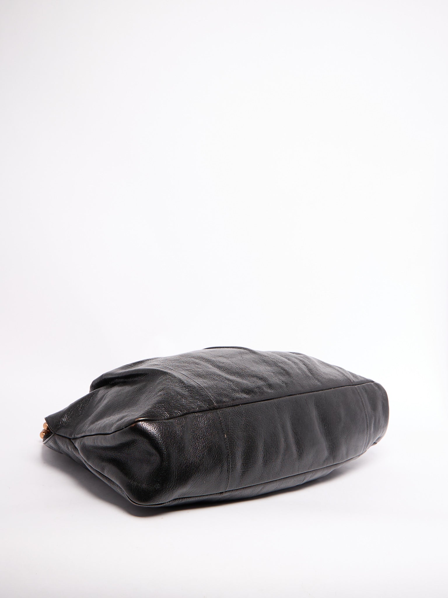 Gucci Black Bamboo Leather Shoulder Bag
