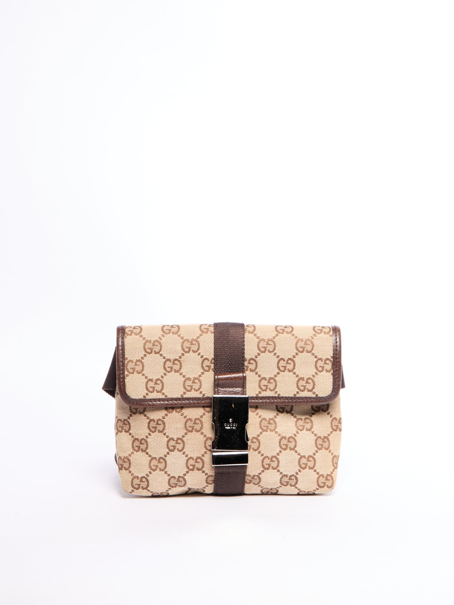 Gucci Brown Canvas Waist Bag