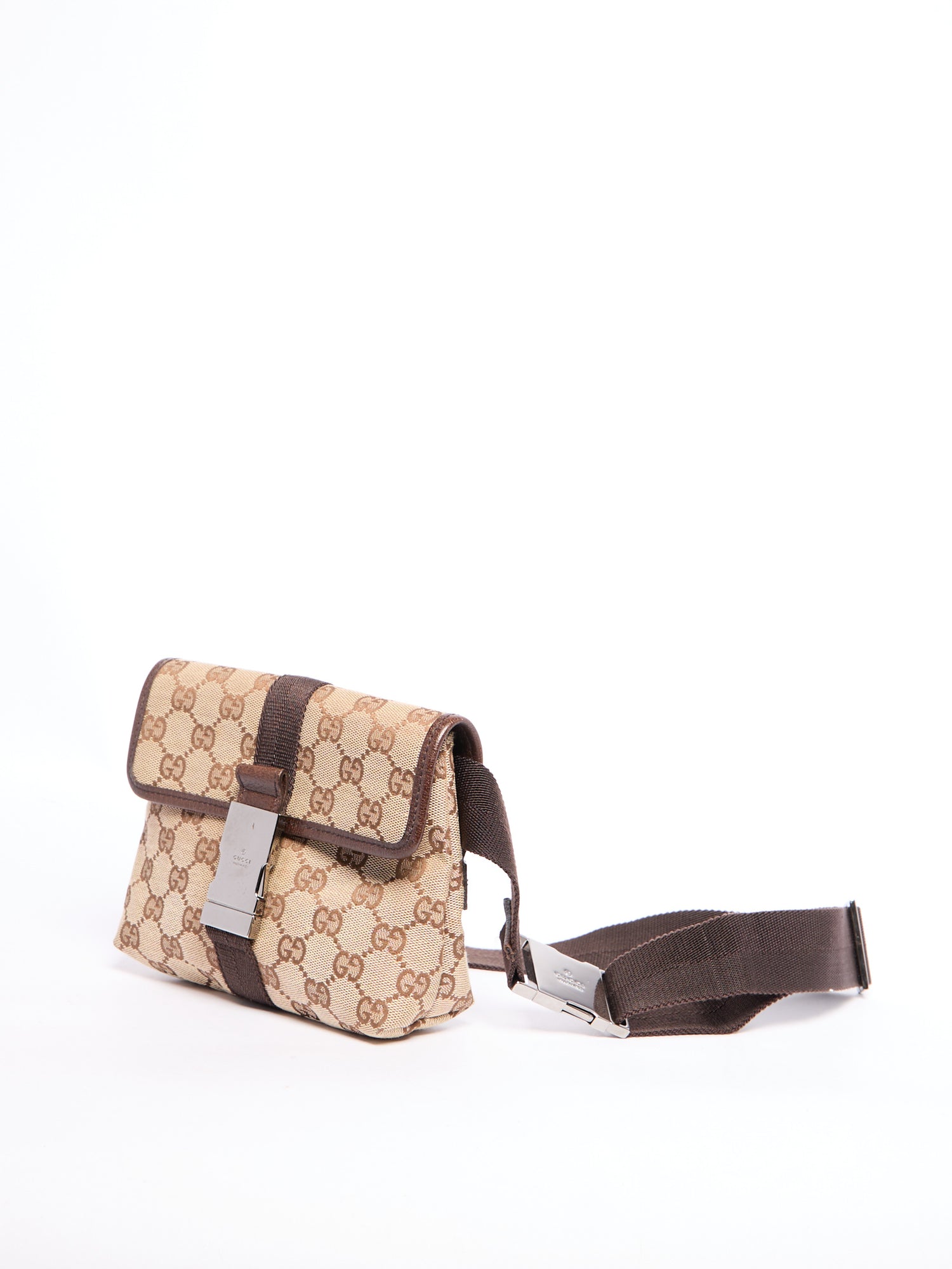Gucci Brown Canvas Waist Bag