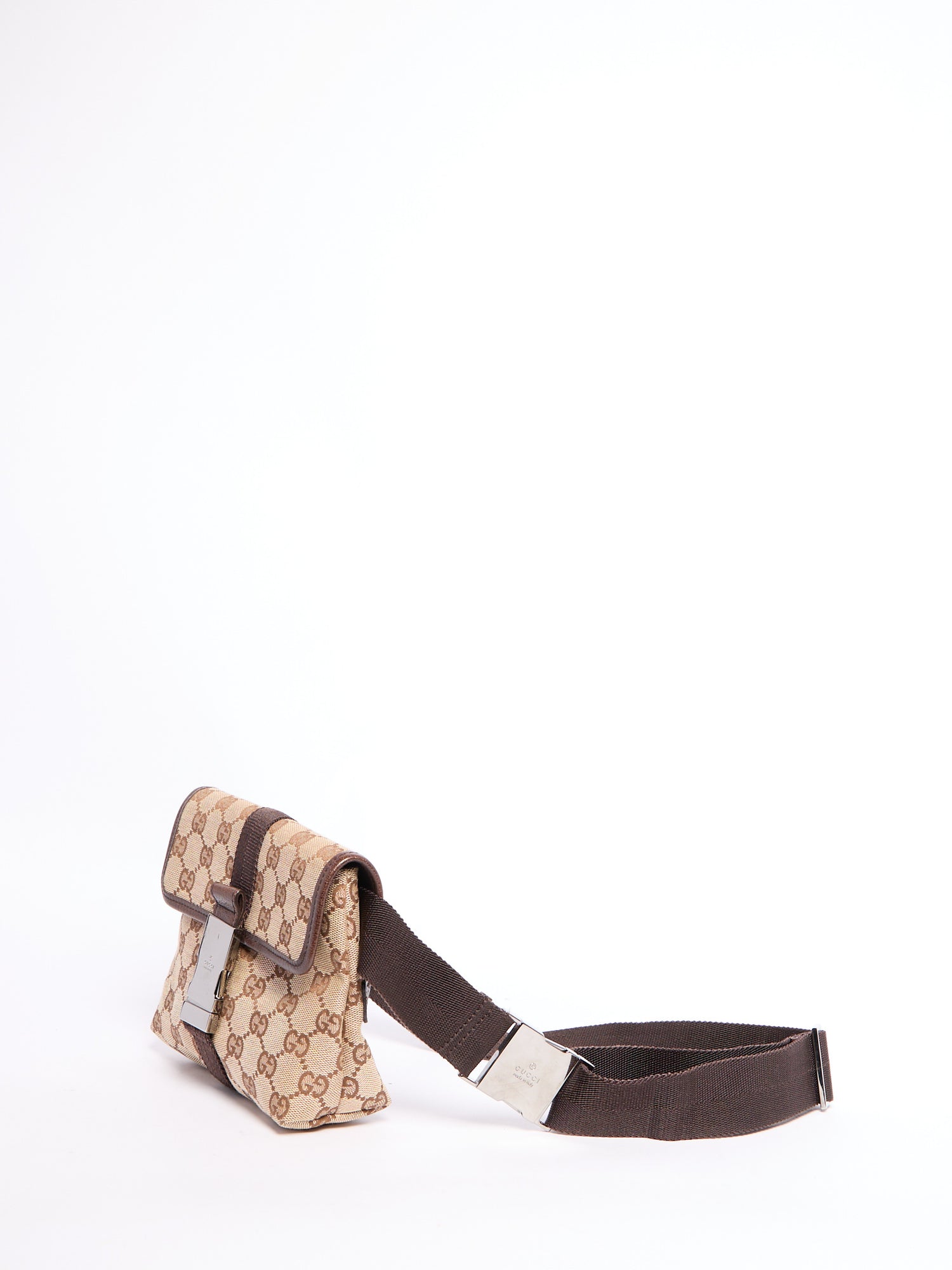 Gucci Brown Canvas Waist Bag