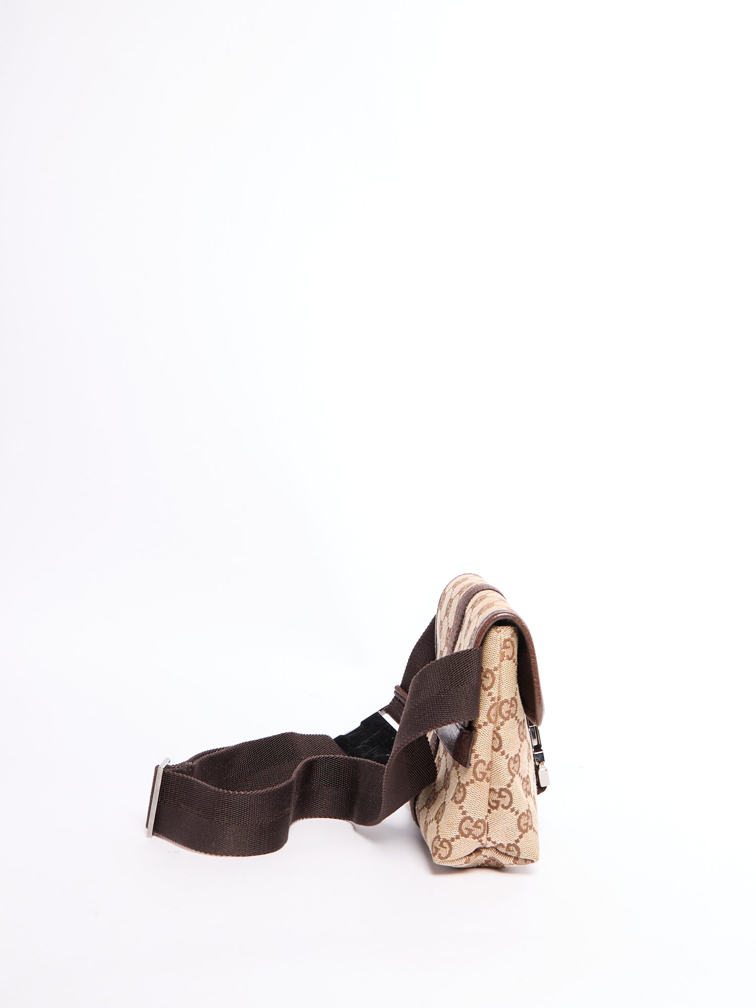 Gucci Brown Canvas Waist Bag
