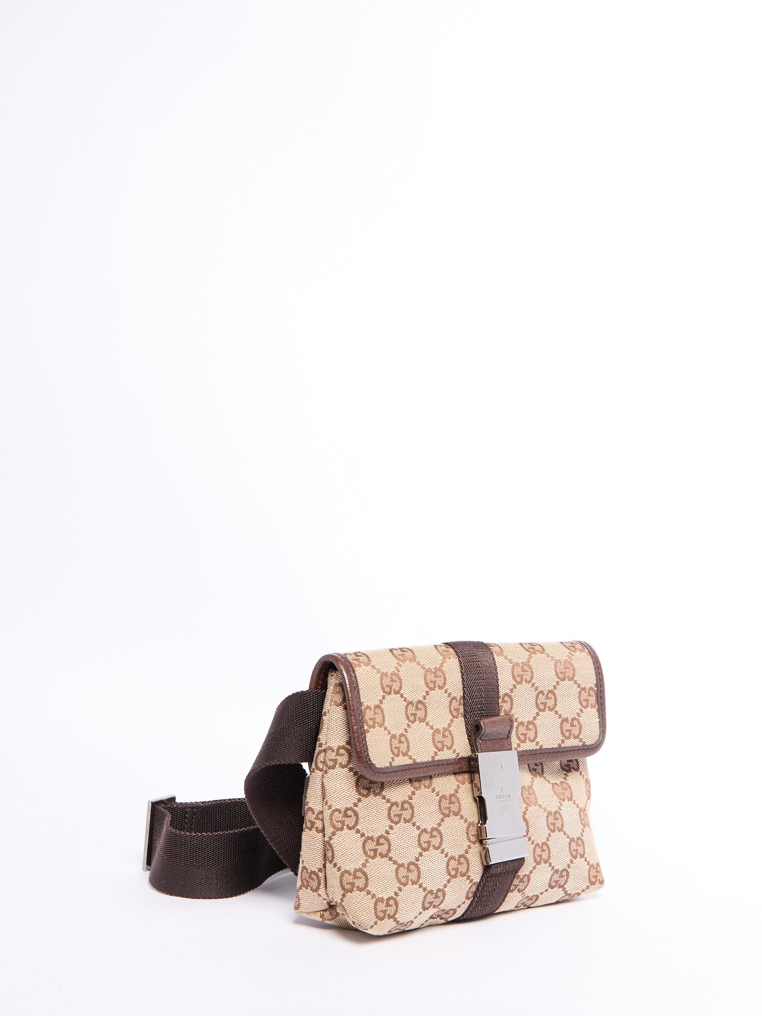 Gucci Brown Canvas Waist Bag