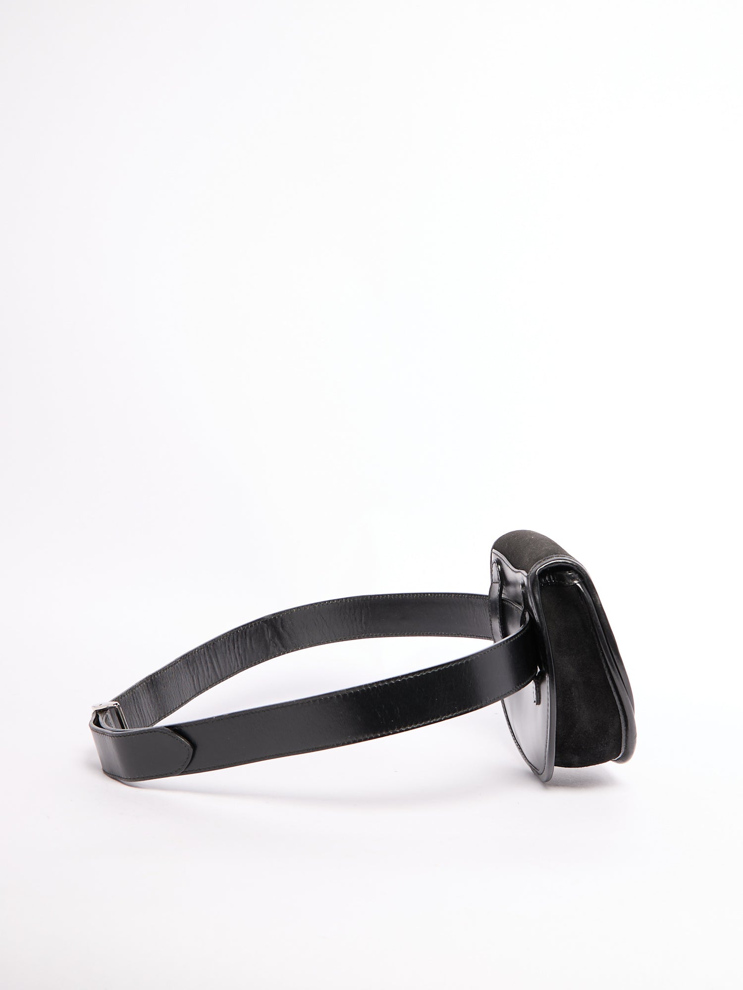 Gucci Black Horsebit Waist Bag