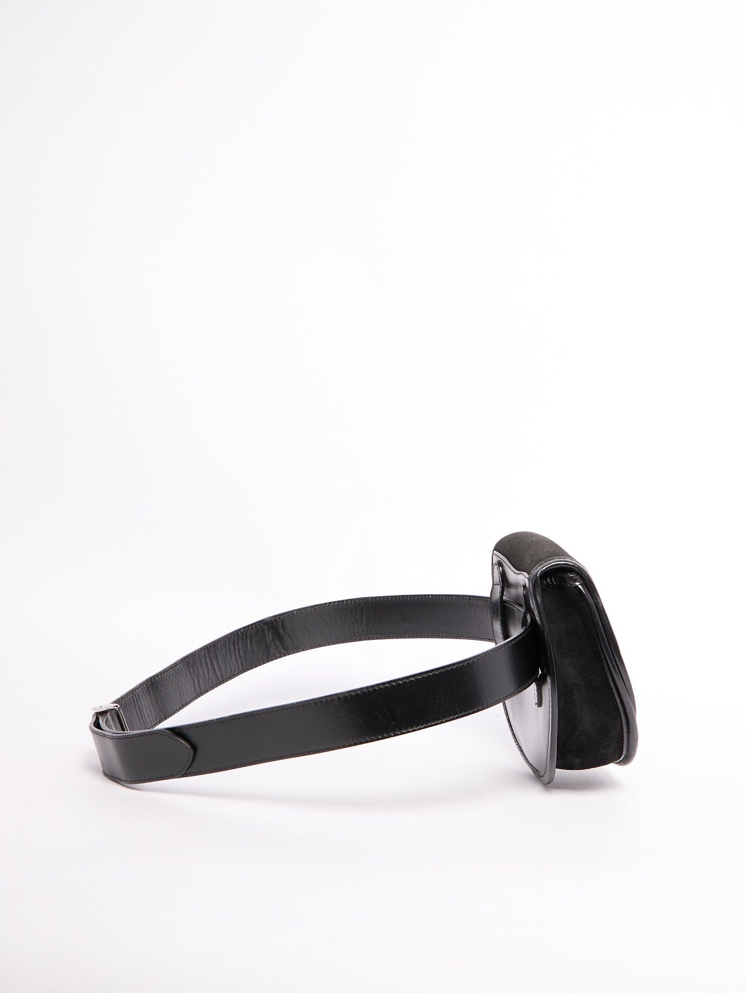 Gucci Black Horsebit Waist Bag
