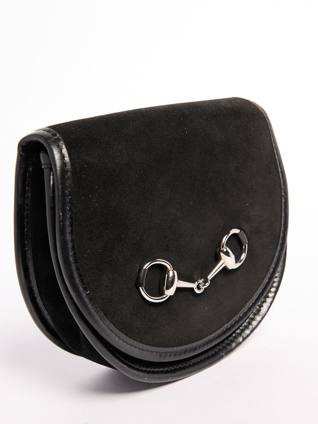 Gucci Black Horsebit Waist Bag