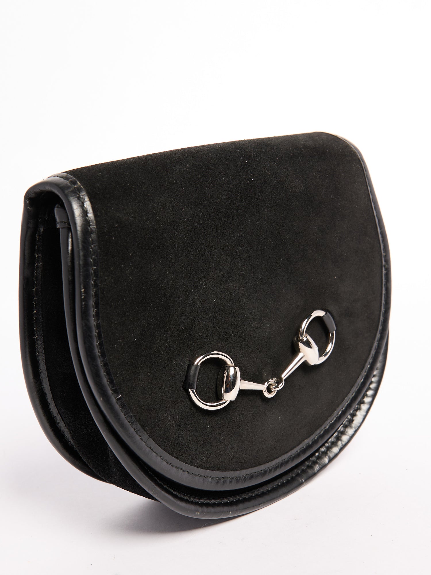 Gucci Black Horsebit Waist Bag