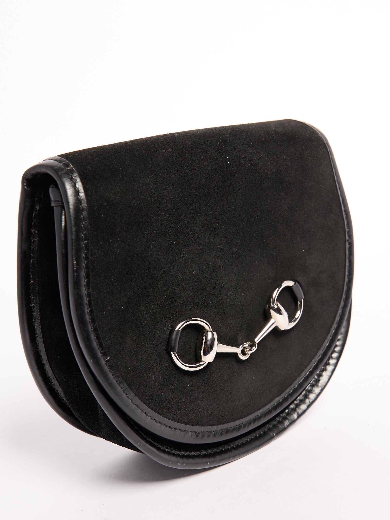 Gucci Black Horsebit Waist Bag