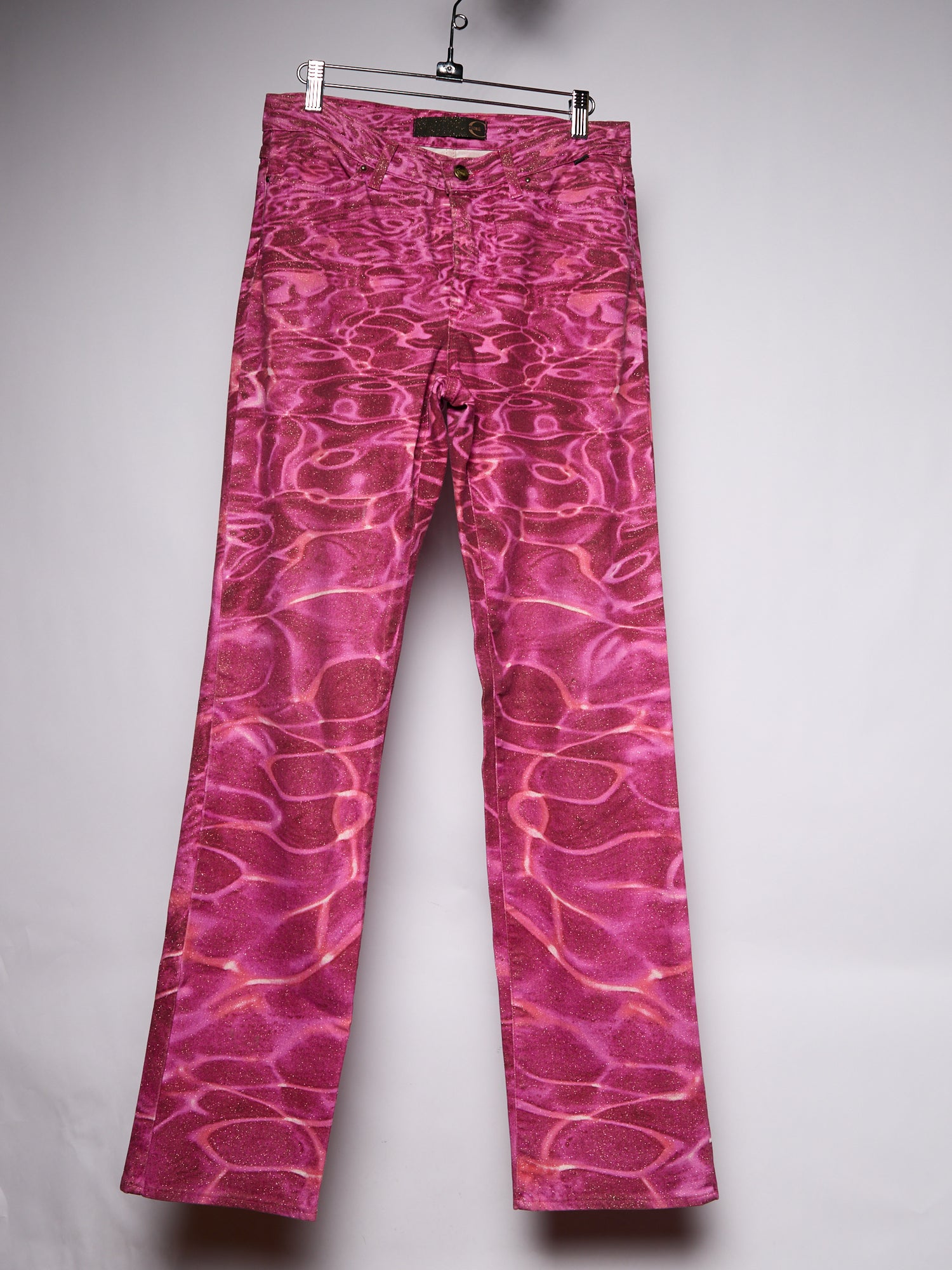 Just Cavalli Pink Printed Jeans
