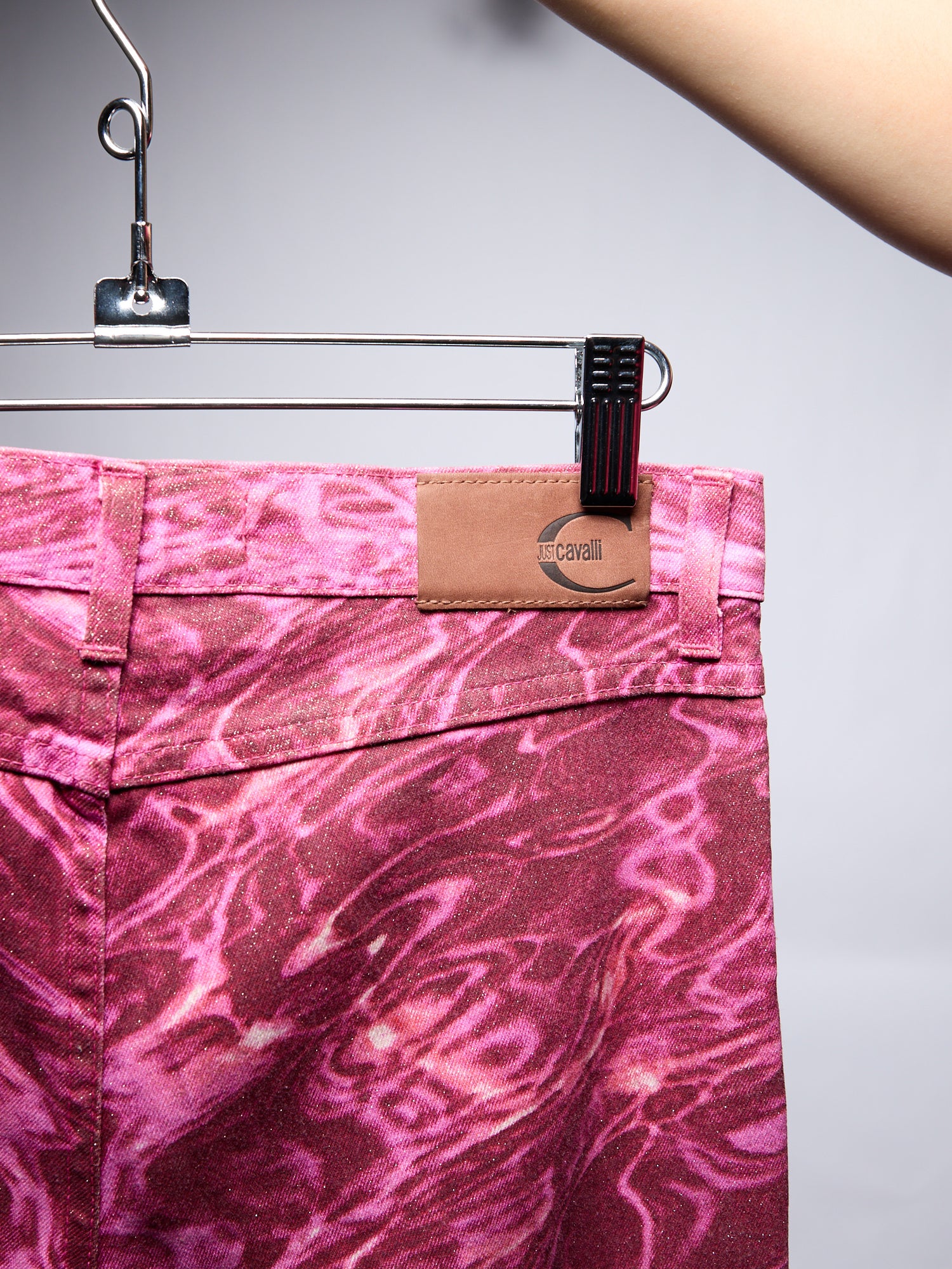 Just Cavalli Pink Printed Jeans