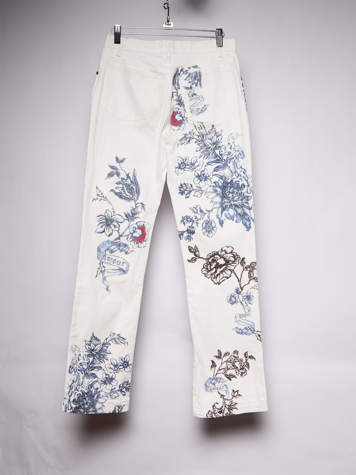 2003 Roberto Cavalli Tattoo Print Jeans