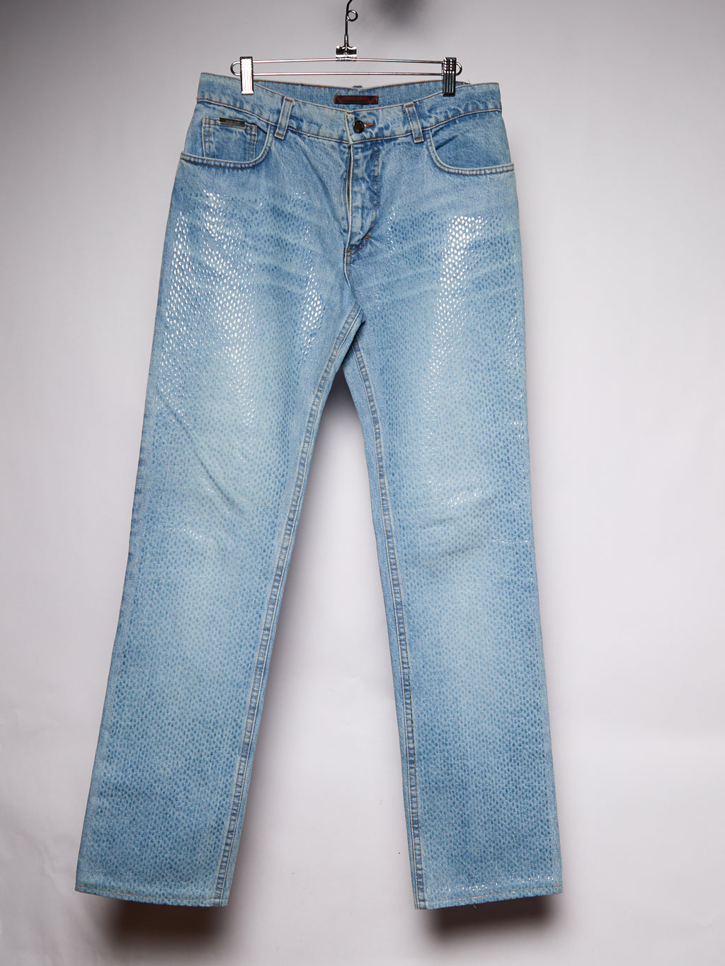 Roberto Cavalli Blue Sequin Jeans