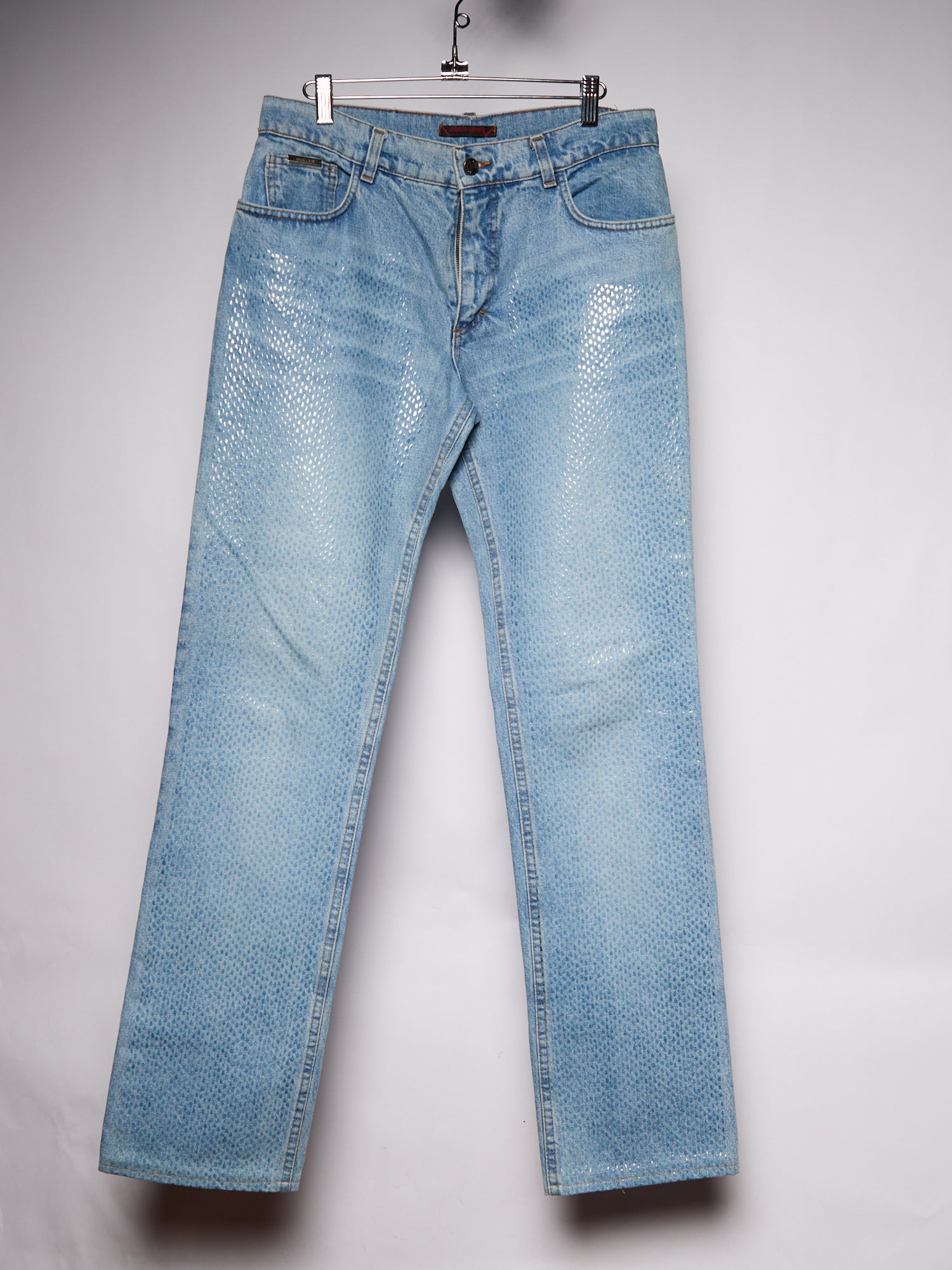 Roberto Cavalli Blue Sequin Jeans