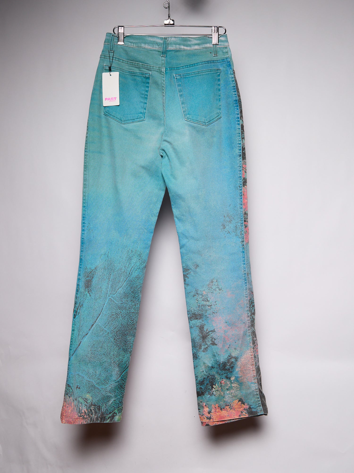 1999 SS Roberto Cavalli Blue Coral Printed Jeans