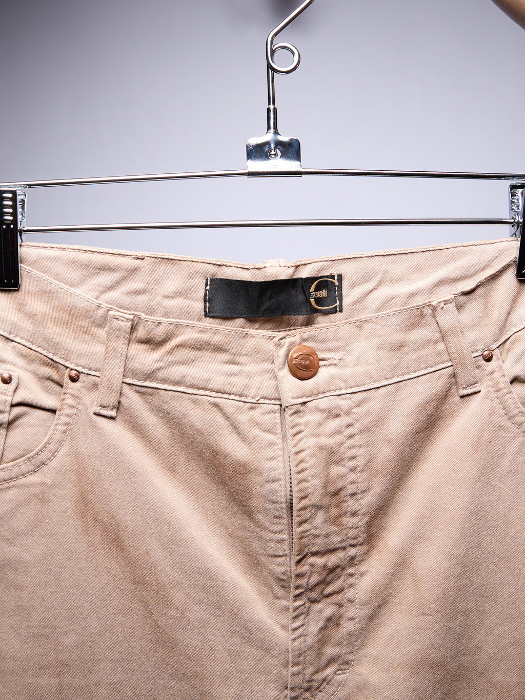 Just Cavalli Brown Printed Jeans