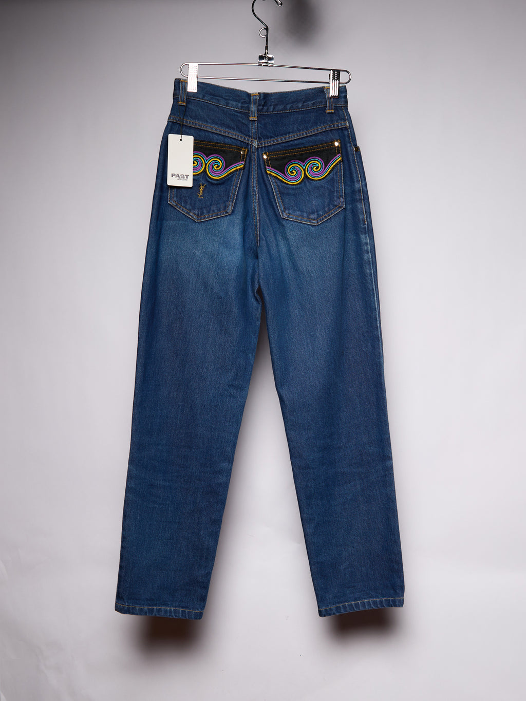 Yves Saint Laurent Embroidered Logo Jeans