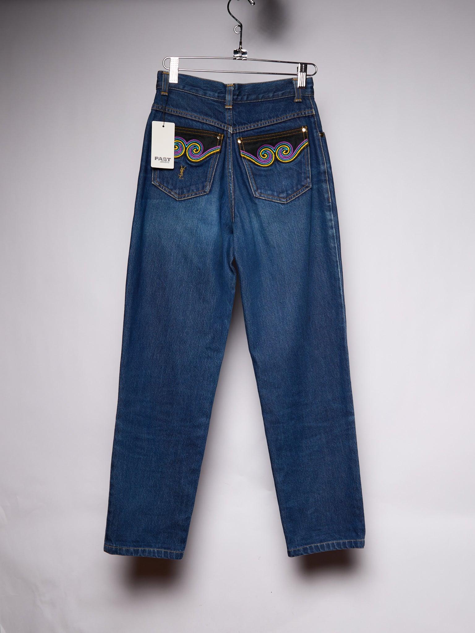 Yves Saint Laurent Embroidered Logo Jeans