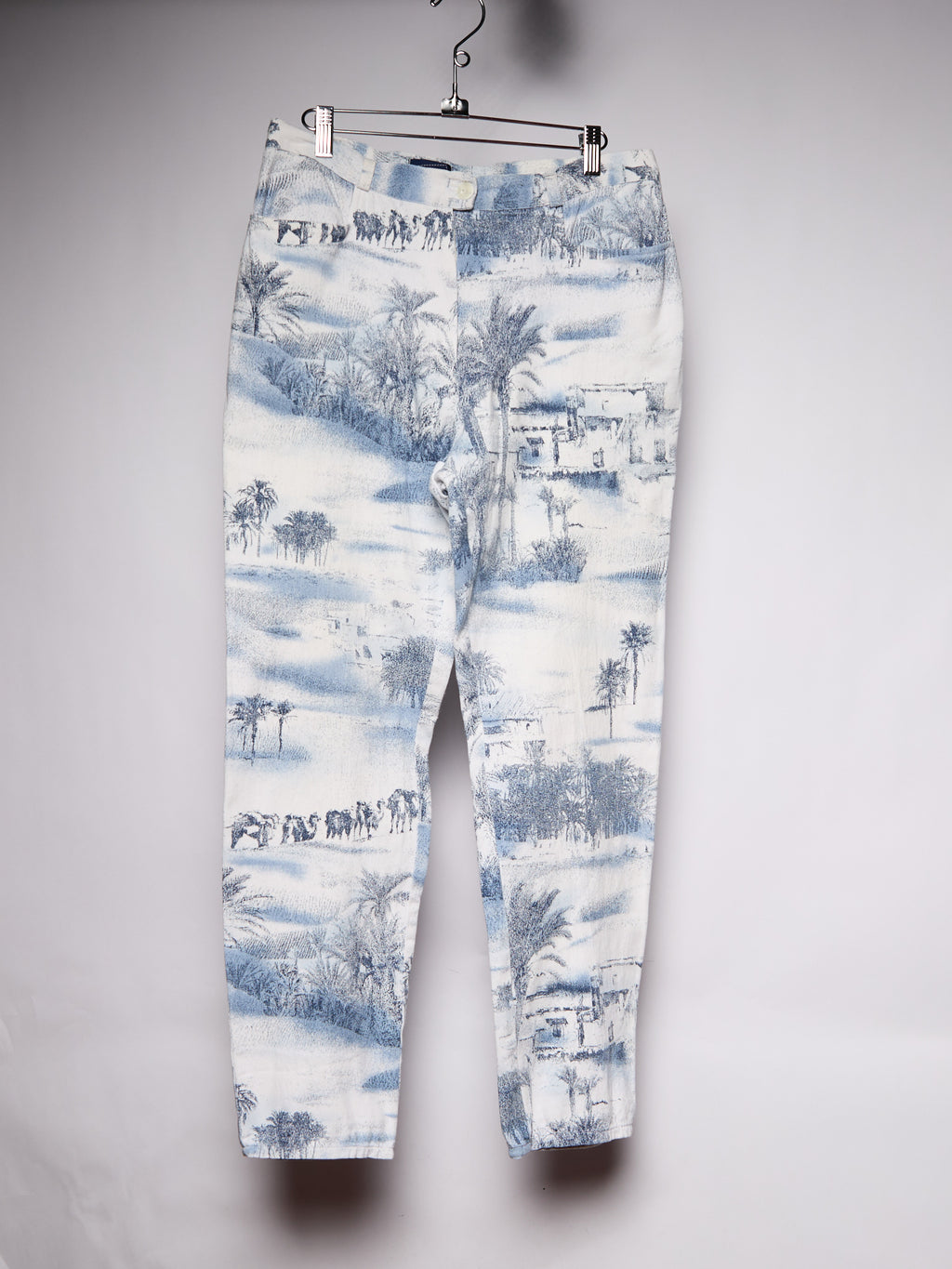 Vintage Tropical Printed Jeans