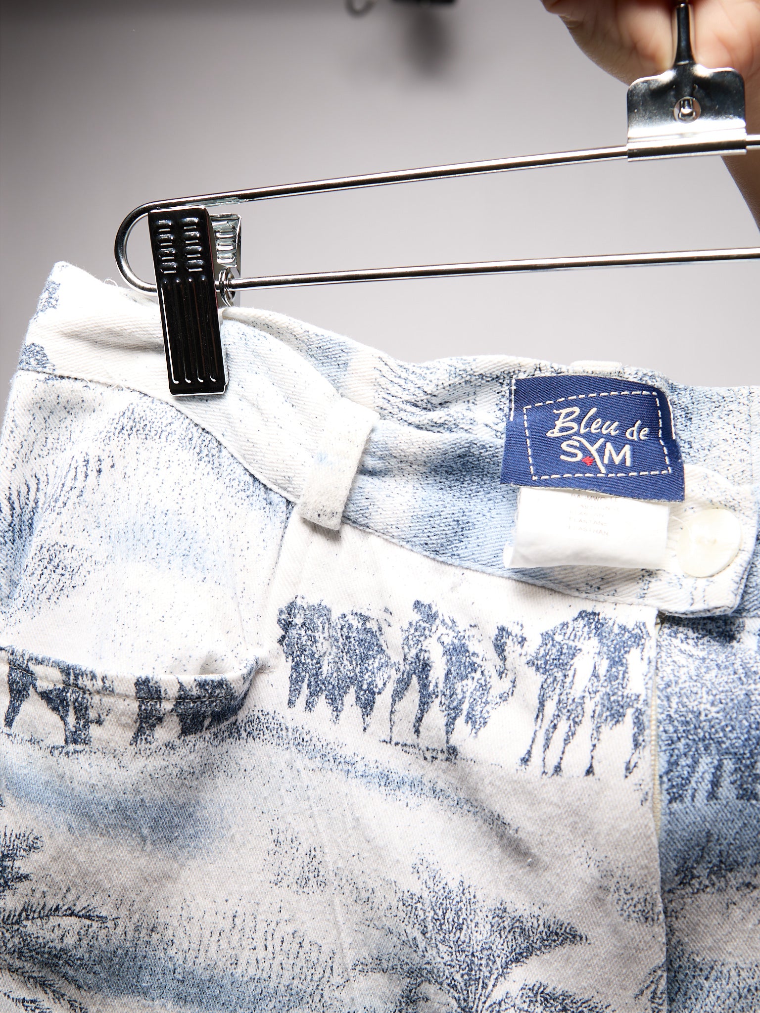 Vintage Tropical Printed Jeans