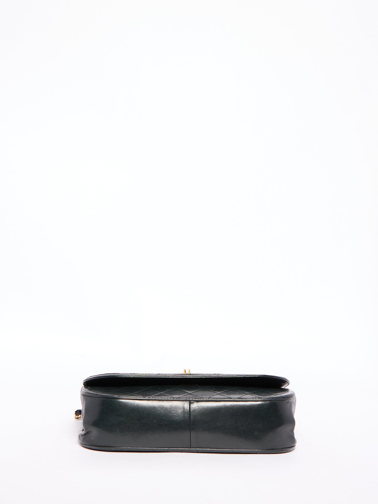 90's Chanel Black Lambskin Double Flap Crossbody Bag