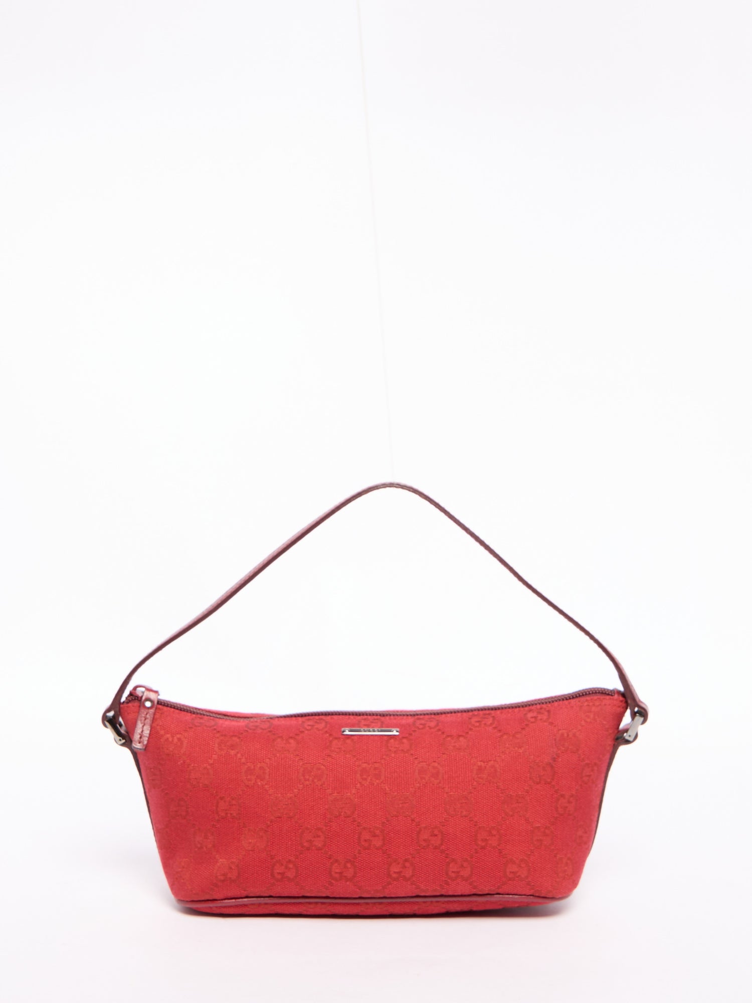 Gucci Red Monogram Pochette