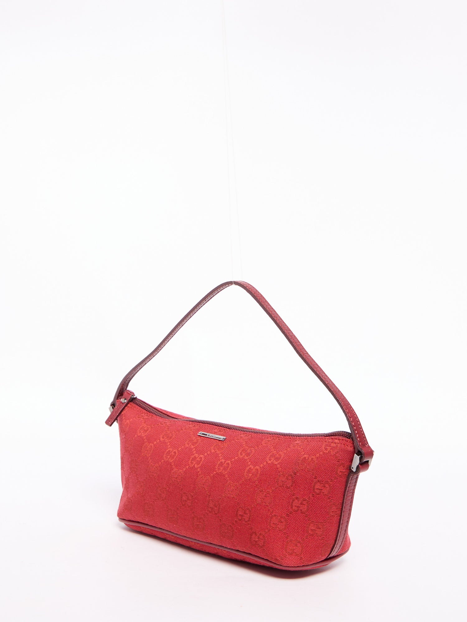 Gucci Red Monogram Pochette