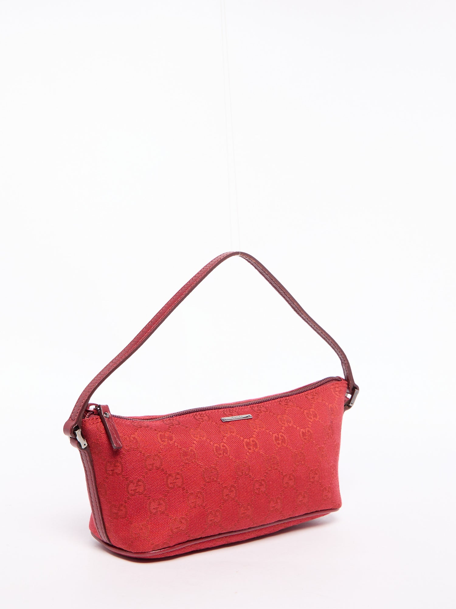 Gucci Red Monogram Pochette