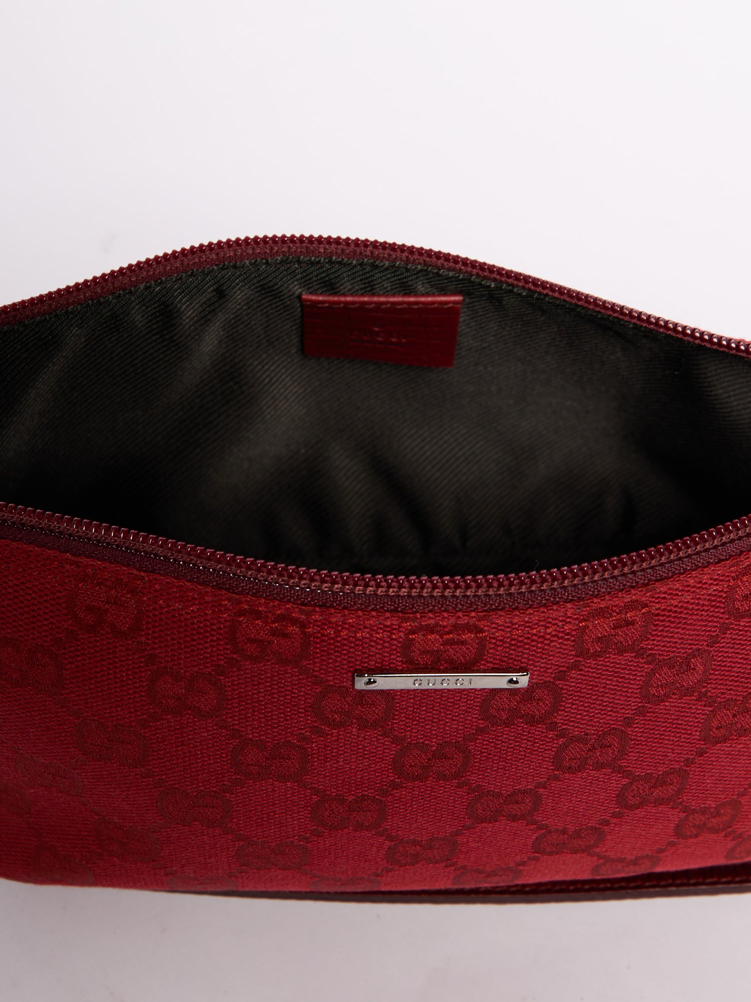 Gucci Red Monogram Pochette