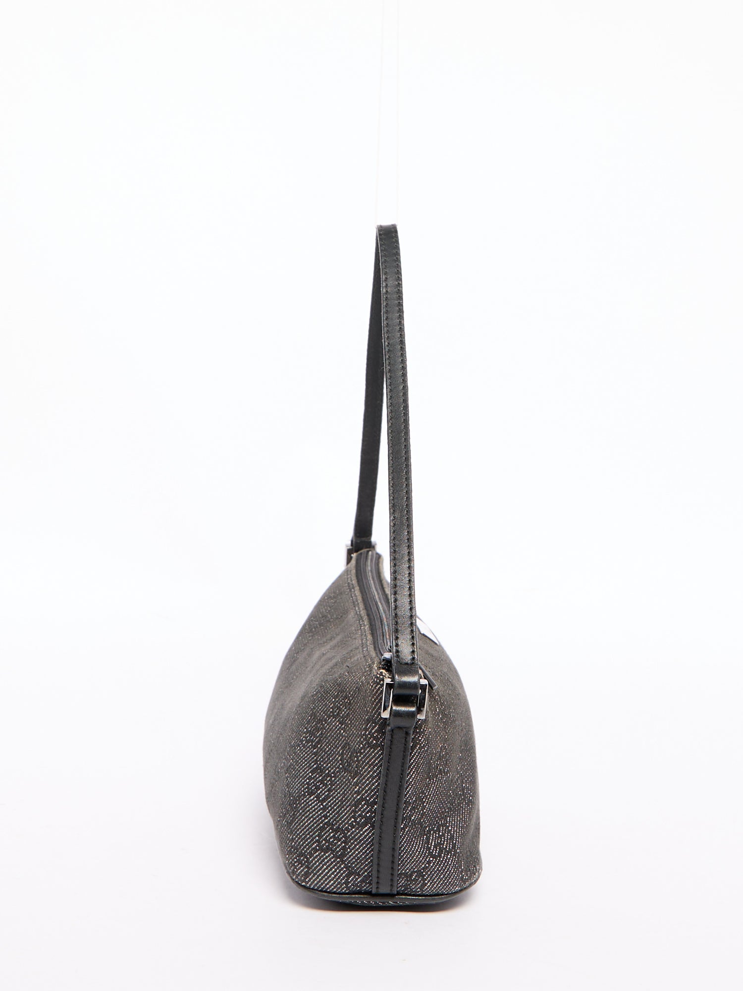 Gucci Grey Denim Monogram Pochette