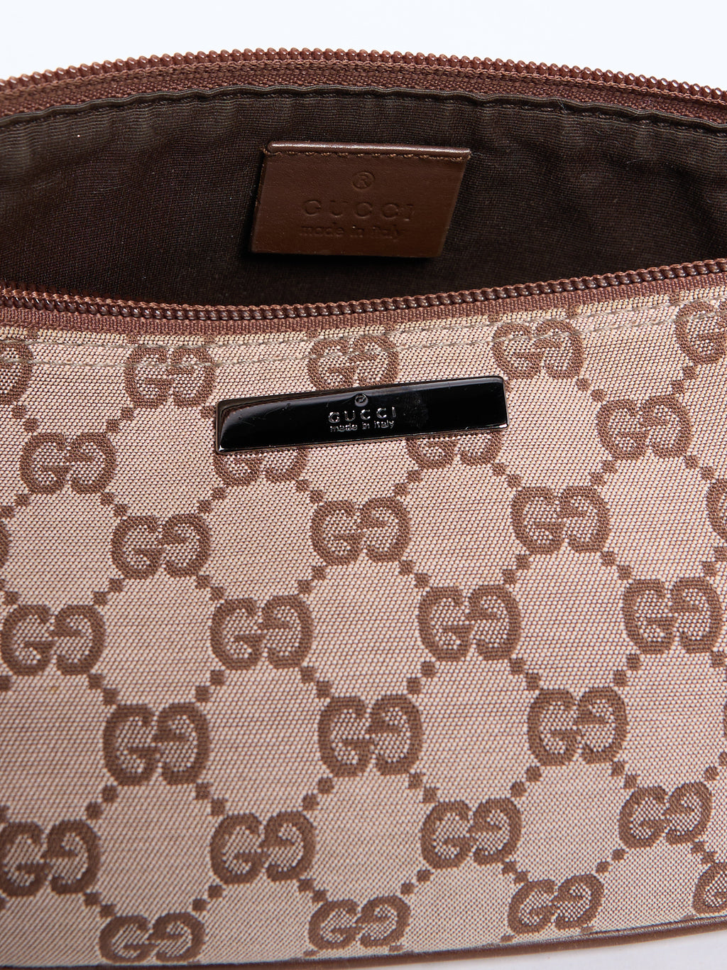 Gucci Brown Monogram Pochette