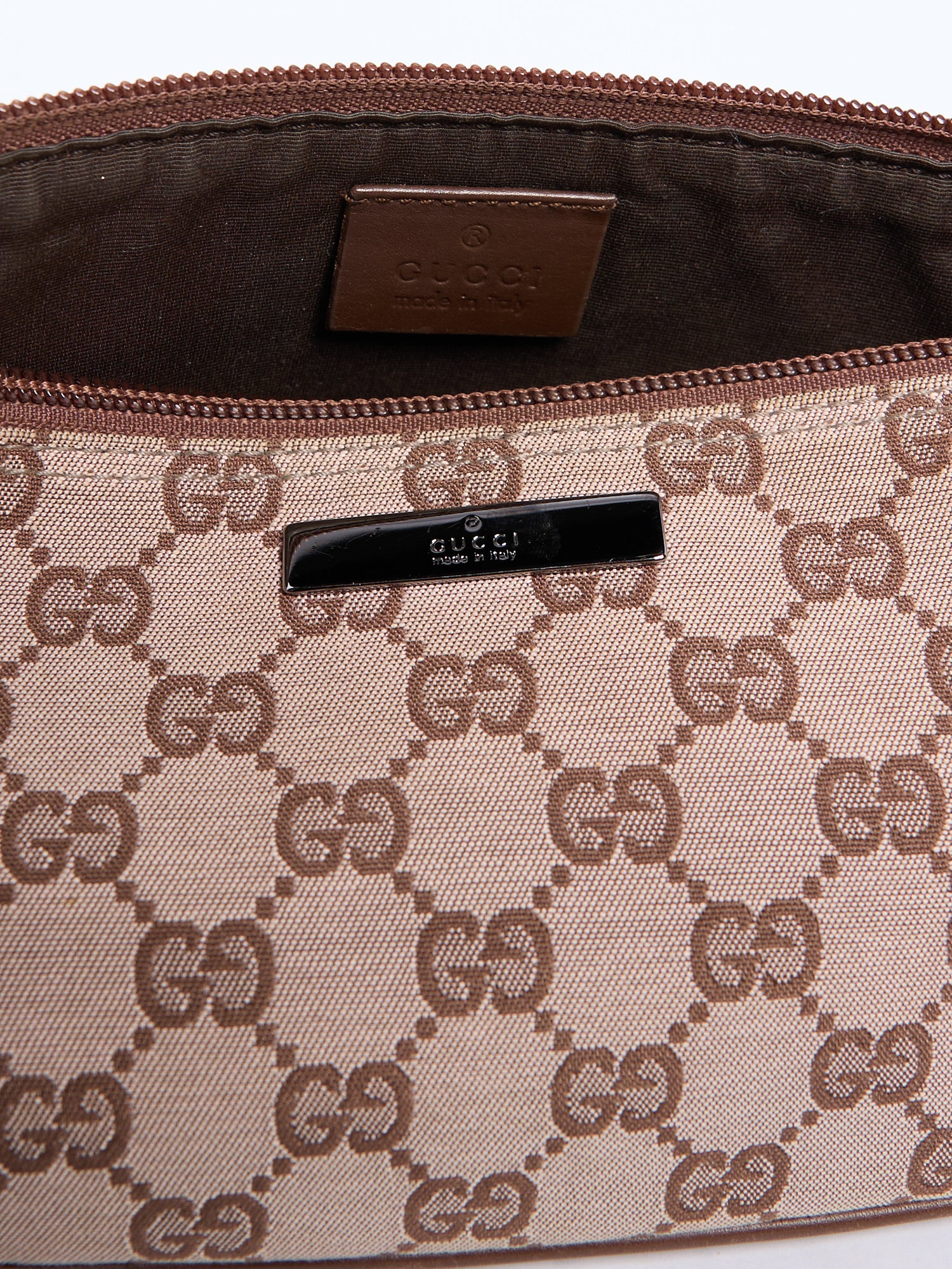 Gucci Brown Monogram Pochette