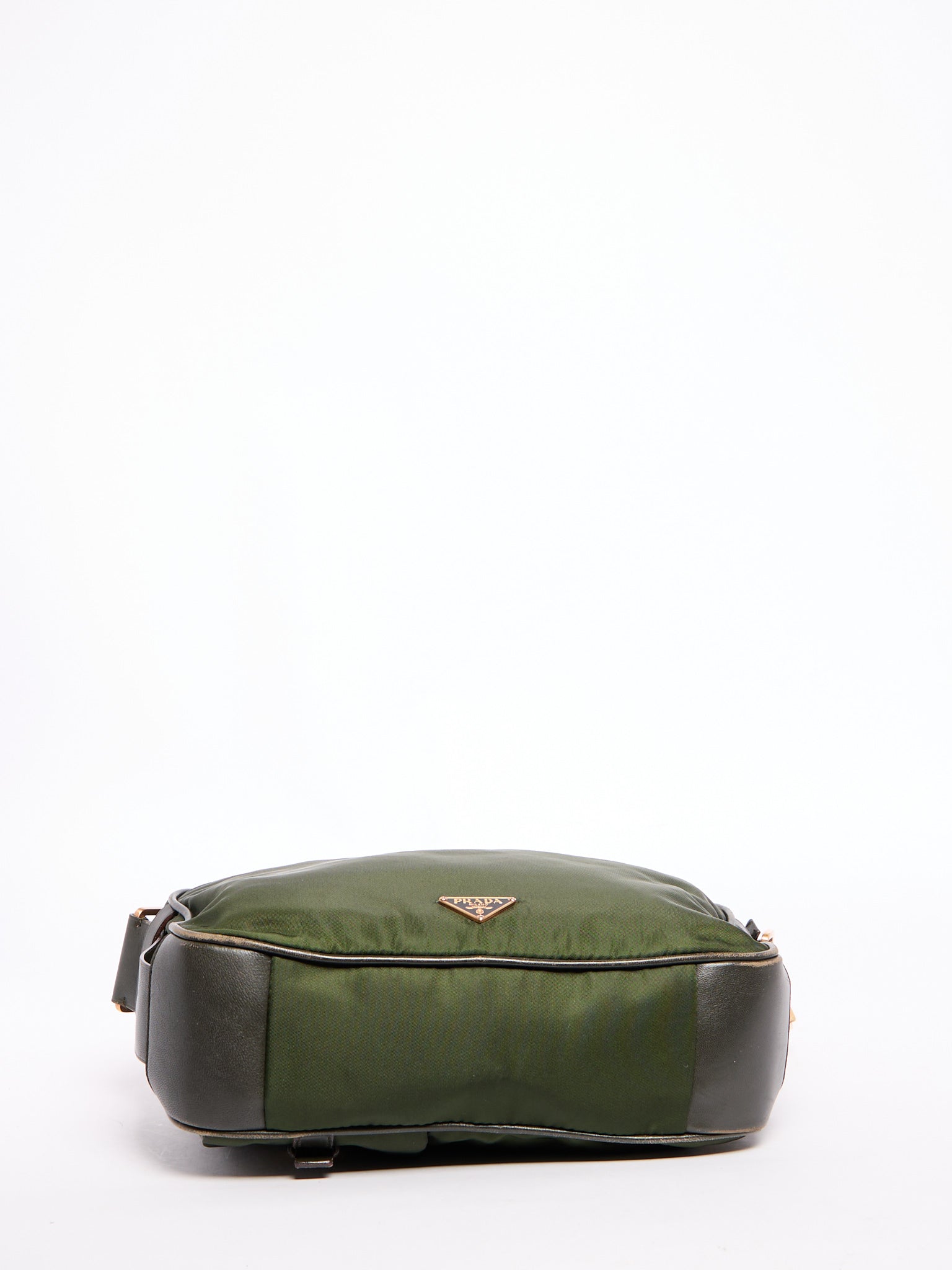 90's Prada Khaki Nylon Shoulder Bag