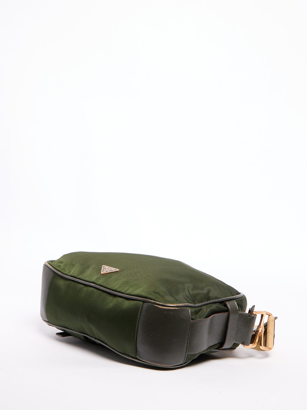 90's Prada Khaki Nylon Shoulder Bag