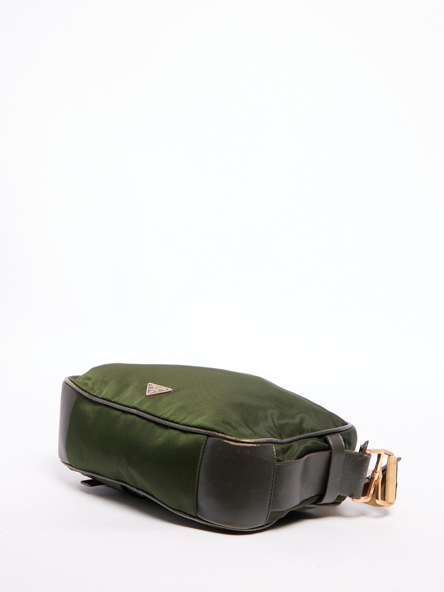 90's Prada Khaki Nylon Shoulder Bag