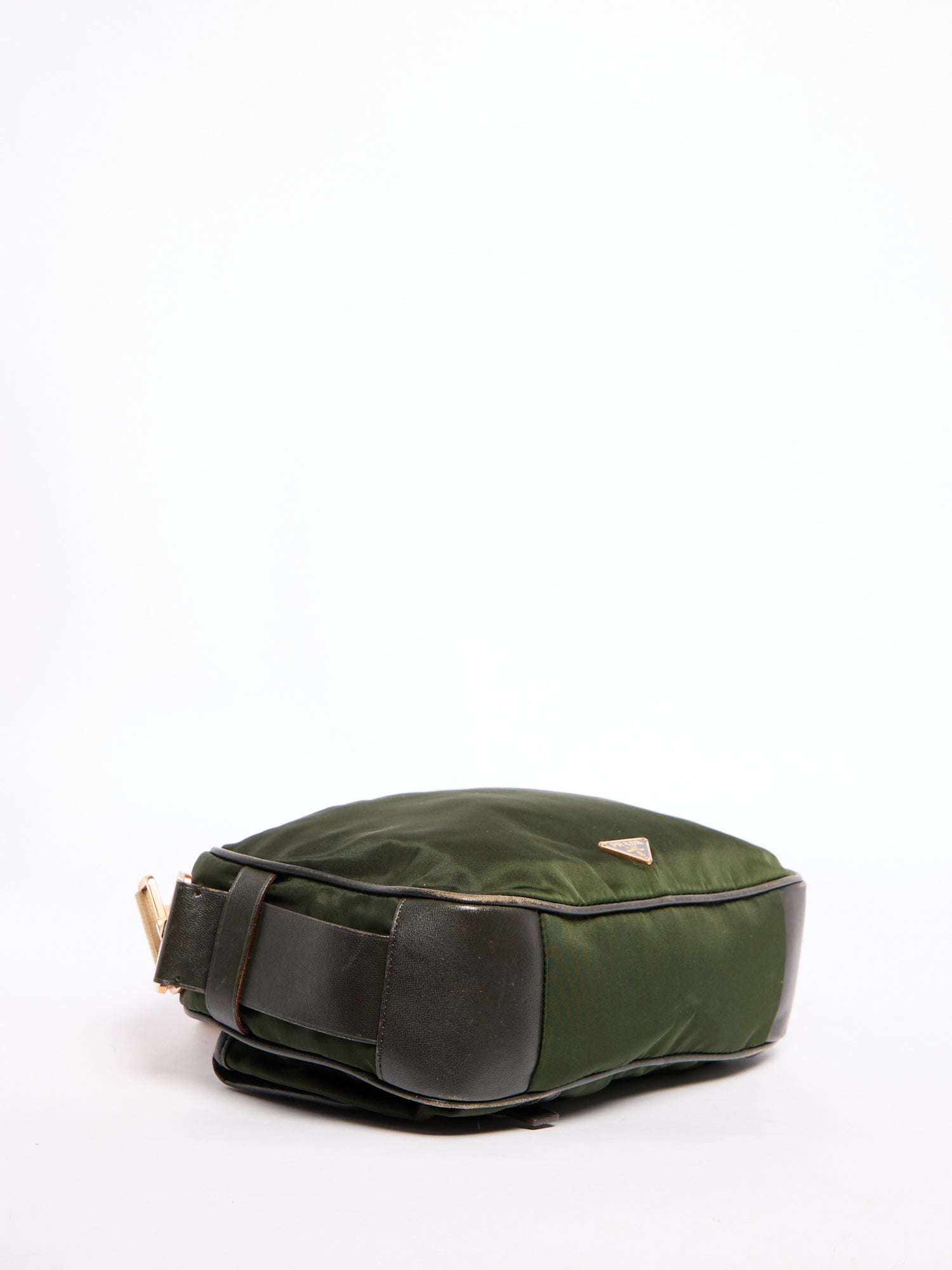 90's Prada Khaki Nylon Shoulder Bag
