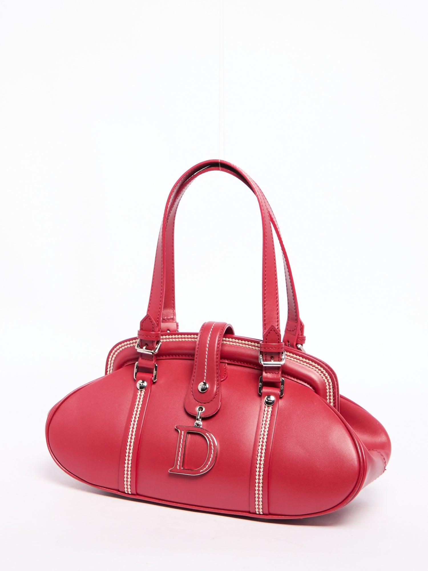 Christian Dior Red Leather Hand Bag
