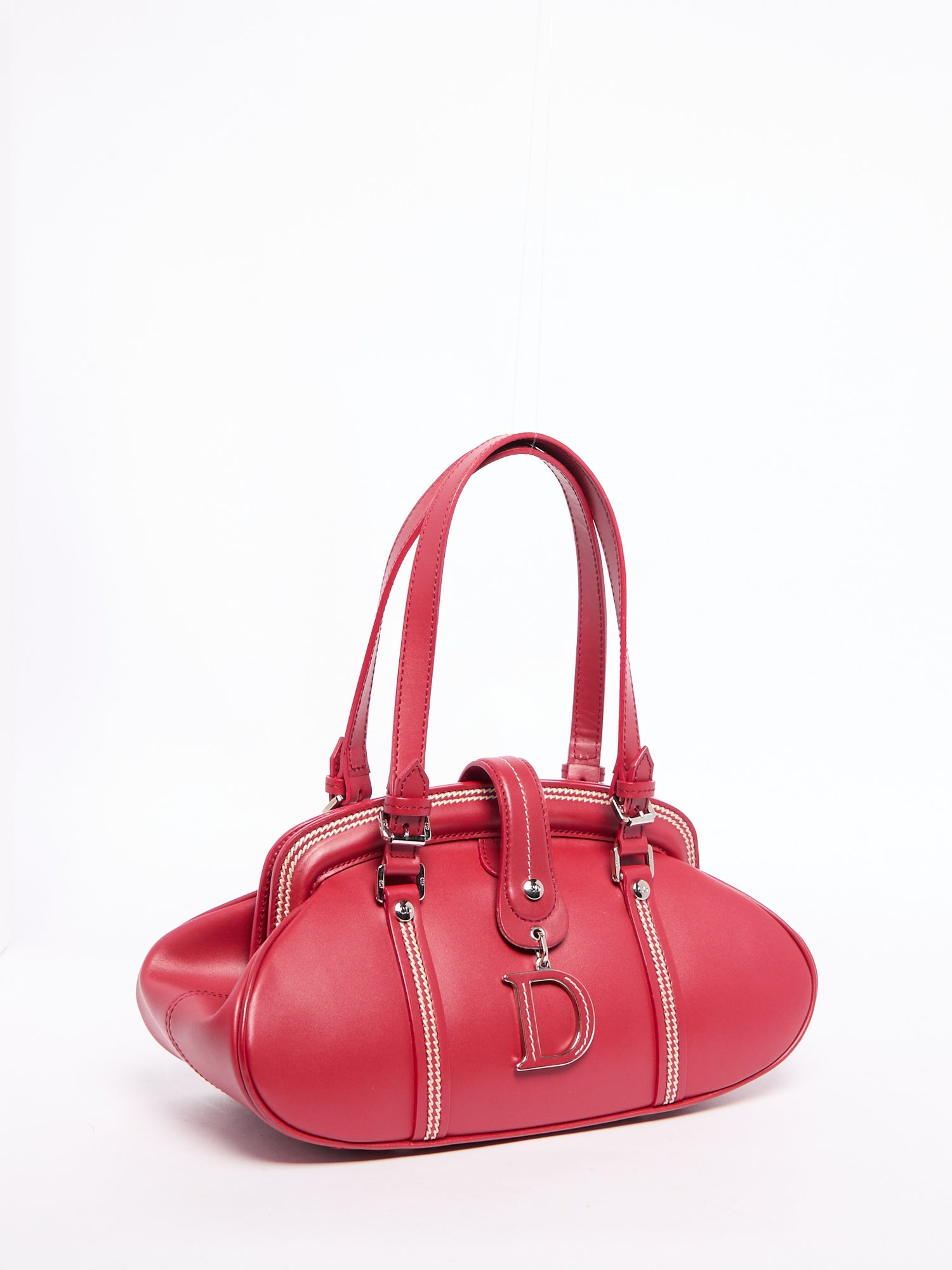 Christian Dior Red Leather Hand Bag