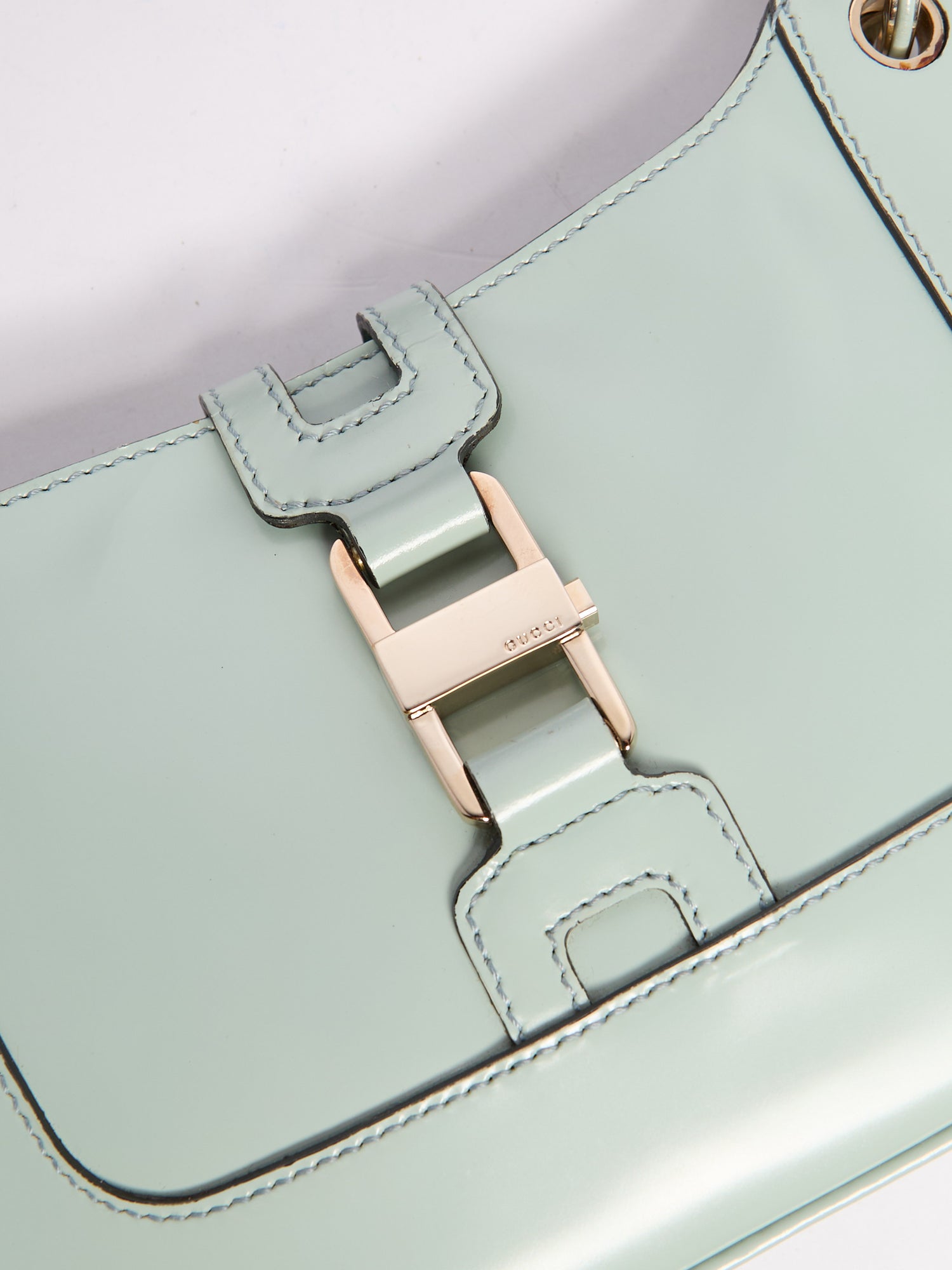 Gucci Baby Blue Patent Jackie Bag