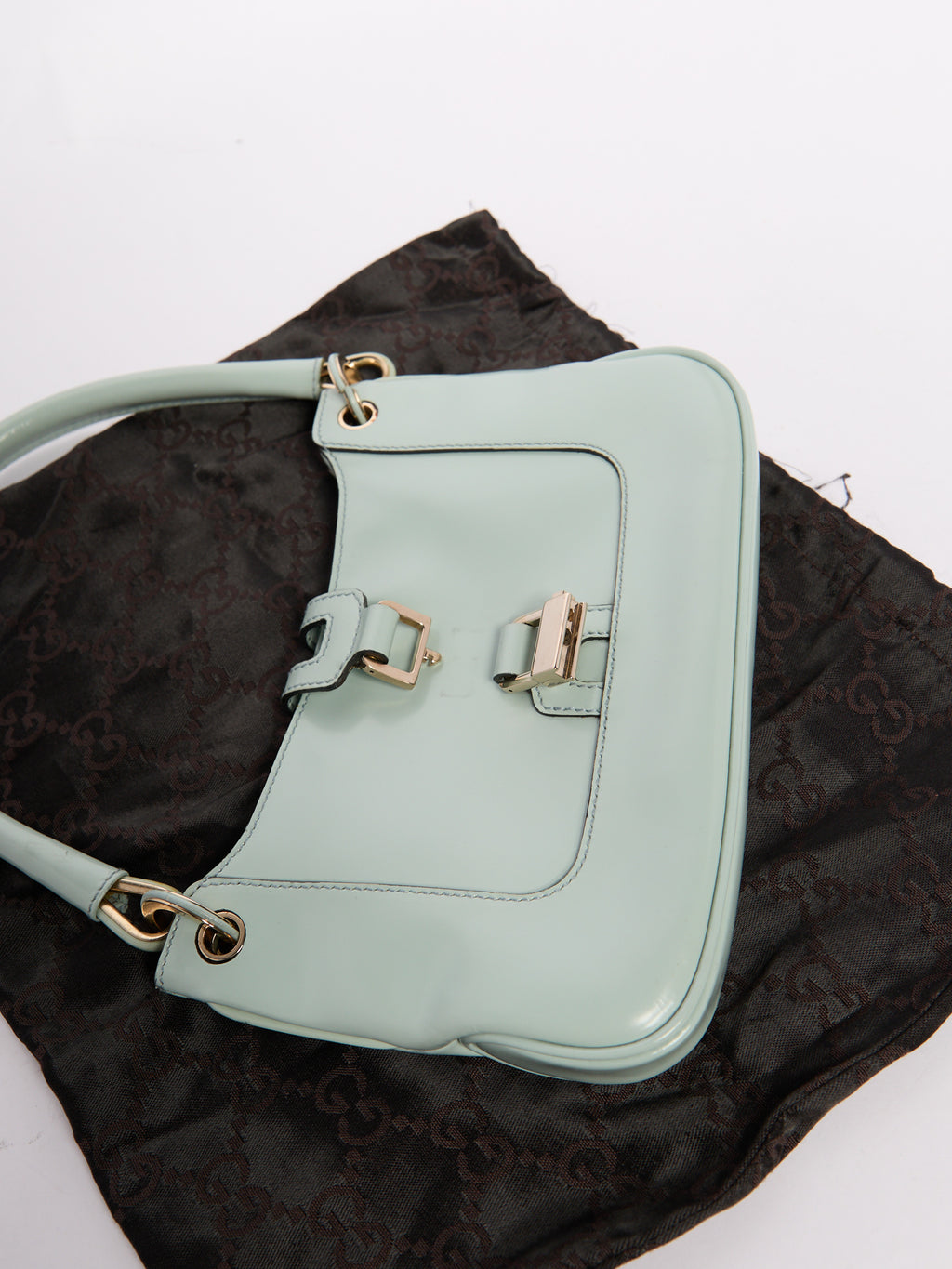 Gucci Baby Blue Patent Jackie Bag