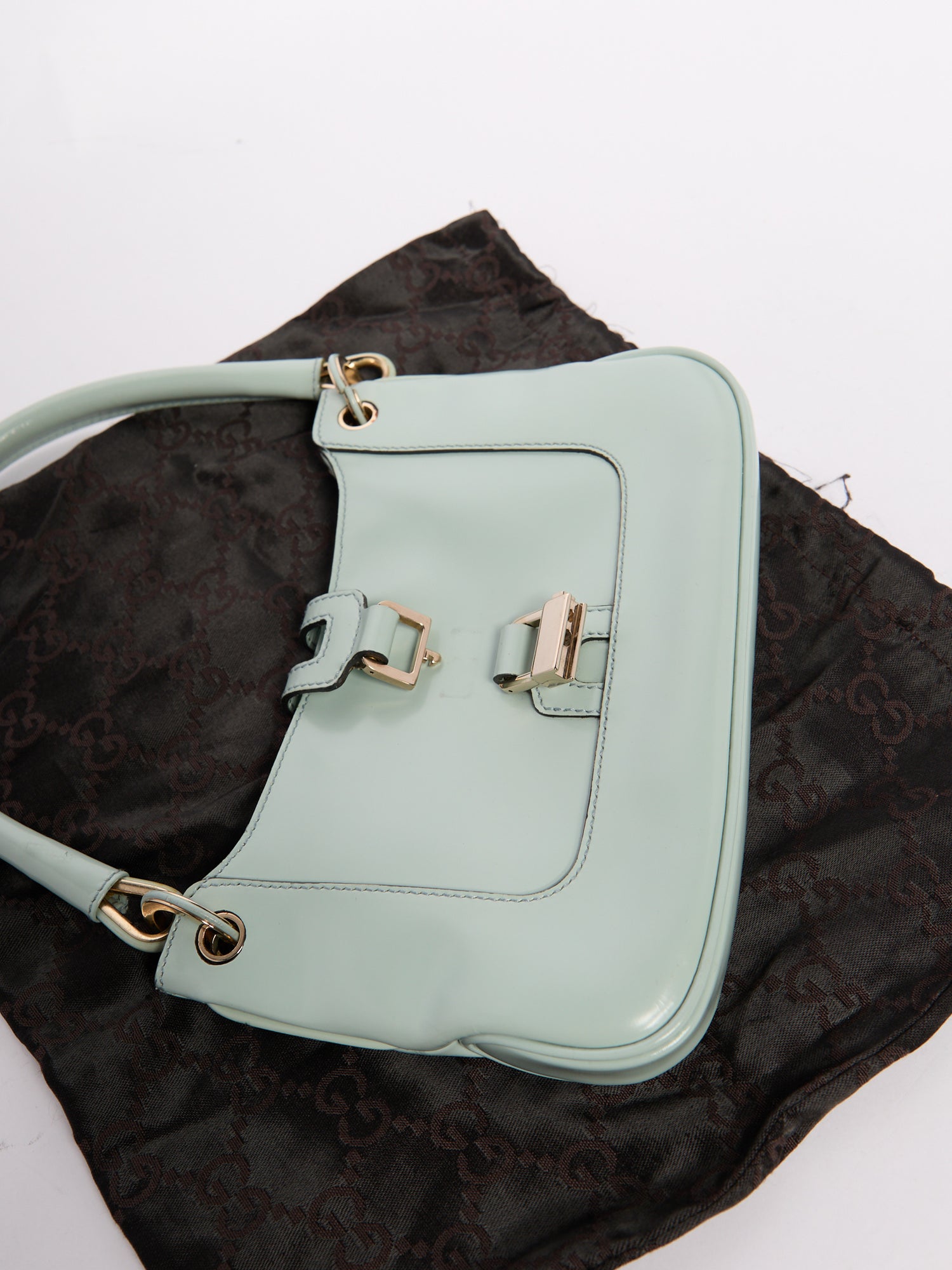 Gucci Baby Blue Patent Jackie Bag