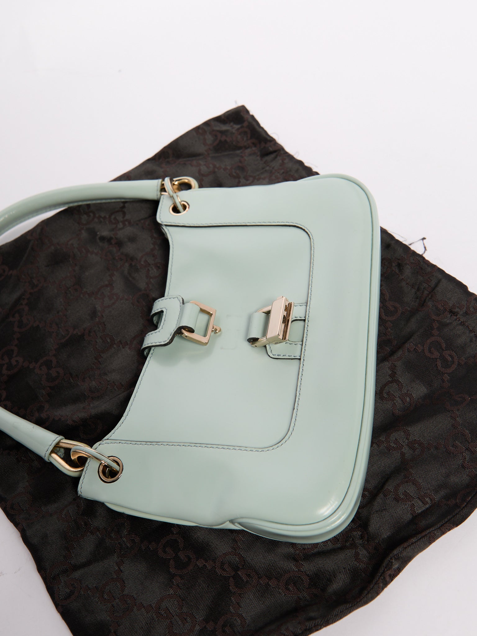 Gucci Baby Blue Patent Jackie Bag